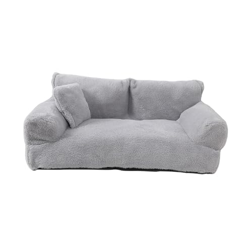 LOVIVER Hundebett, Liegestuhl für Haustiere, leicht, weich, für alle Jahreszeiten geeignet, Plüsch, warm, mit abnehmbarem Bezug, Haustier-Couch, Liege für, Hellgrau LOVIVER Hundebett, Liegestuhl für Haustiere, leicht, weich, für alle Jahreszeiten geeignet, Plüsch, warm, mit abnehmbarem Bezug, Haustier-Couch, Liege für, Hellgrau von LOVIVER