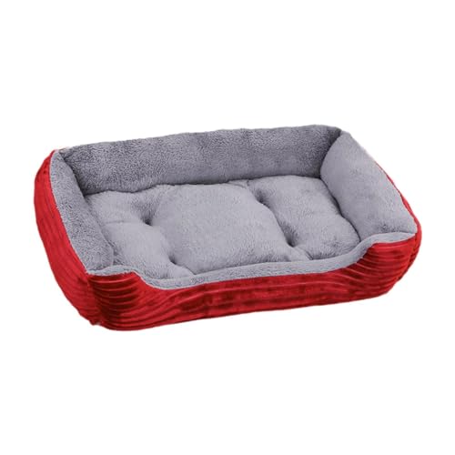 LOVIVER Hundecouchbett, rechteckiges Hundebett mit Breiten Seiten zum Schlafen von Haustieren für kleine Hunde, rutschfeste Unterseite, wärmendes, weiches, Rot LOVIVER Hundecouchbett, rechteckiges Hundebett mit Breiten Seiten zum Schlafen von Haustieren für kleine Hunde, rutschfeste Unterseite, wärmendes, weiches, Rot von LOVIVER