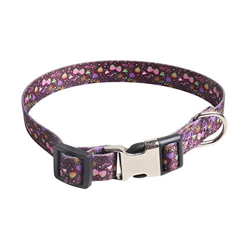 LOVIVER Hundehalsband, Verstellbar, Strapazierfähig, Clip Schnalle, Welpenhalsbänder, Haustier Und Katzenhalsband, Blume, 2x45CM von LOVIVER
