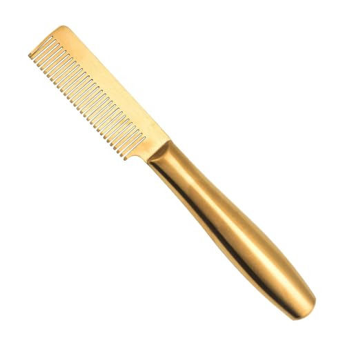 LOVIVER Hundekamm, Tierhaarkamm, Edelstahl, Katzenhaarkamm, Tierhaarentferner, Tierpflegebürste für lang- und kurzhaarige Welpen, einreihig, Gold LOVIVER Hundekamm, Tierhaarkamm, Edelstahl, Katzenhaarkamm, Tierhaarentferner, Tierpflegebürste für lang- und kurzhaarige Welpen, einreihig, Gold von LOVIVER
