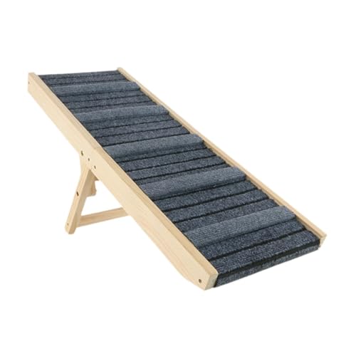 LOVIVER Hunderampe Haustierleiter Höhenverstellbar Klappbar Holz mit Traktionsmatte Indoor Katzentreppe Haustierrampe Katzenrampe für Couch Auto LKW LOVIVER Hunderampe Haustierleiter Höhenverstellbar Klappbar Holz mit Traktionsmatte Indoor Katzentreppe Haustierrampe Katzenrampe für Couch Auto LKW von LOVIVER
