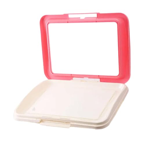LOVIVER Hundetoilette Training Toilettenwaschbar Hundedrüsenbox Hunde Töpfchen Tablett Zug Pad für Welpenkätzchen Hunde Katzen andere Haustiere, Pink 63x49.5x41cm von LOVIVER