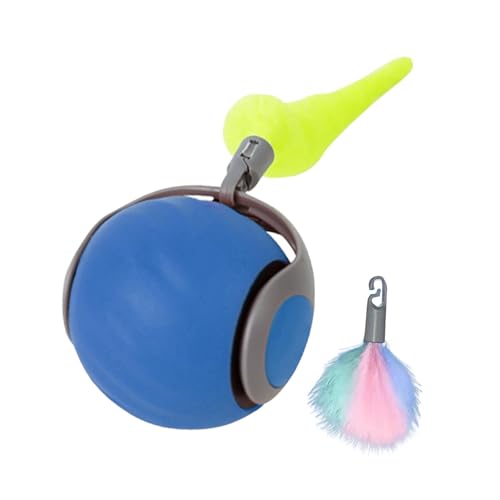 LOVIVER Interaktives Katzenspielzeug, Ball, rollender Ball, tragbar, Indoor-Übungsball, beweglicher Ball, automatisches Katzenspielzeug für Hauskatzen, Blau LOVIVER Interaktives Katzenspielzeug, Ball, rollender Ball, tragbar, Indoor-Übungsball, beweglicher Ball, automatisches Katzenspielzeug für Hauskatzen, Blau von LOVIVER