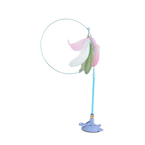 LOVIVER Interaktives Katzenspielzeug, Katzenfederspielzeug, Abnehmbarer Saugnapf, tragbares Katzenstab-Spielzeug, Katzen-Teaser-Stick für Katzen, die Kätzchen, Blau LOVIVER Interaktives Katzenspielzeug, Katzenfederspielzeug, Abnehmbarer Saugnapf, tragbares Katzenstab-Spielzeug, Katzen-Teaser-Stick für Katzen, die Kätzchen, Blau von LOVIVER