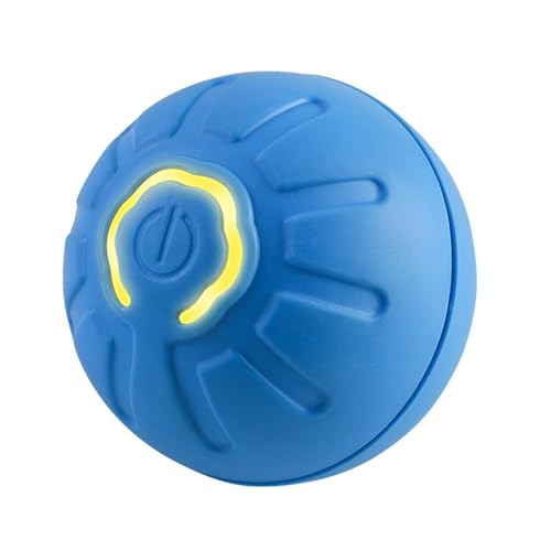 LOVIVER Interaktives Katzenspielzeug mit automatischem Spinboll-Ball, Haustierbälle, rollendes Ballspielzeug für die Veranda, den Hinterhof, den Haushalt, Blau von LOVIVER