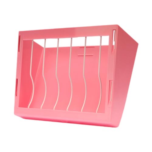 LOVIVER Kaninchen -Heu -Feeder -Rack minimieren Abfall -Gras -Heu -Behälter -Hüttenzubehör einfache Installation, Rosa von LOVIVER