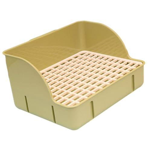 LOVIVER Kaninchentoilette, Eck-Toilettenbox, 29 x 22 x 15,5 cm, langlebiger Töpfchentrainer, Haustiertoilette für Hamster, Ratten, Frettchen, Käfigzubehör, grünes PP-Netz von LOVIVER