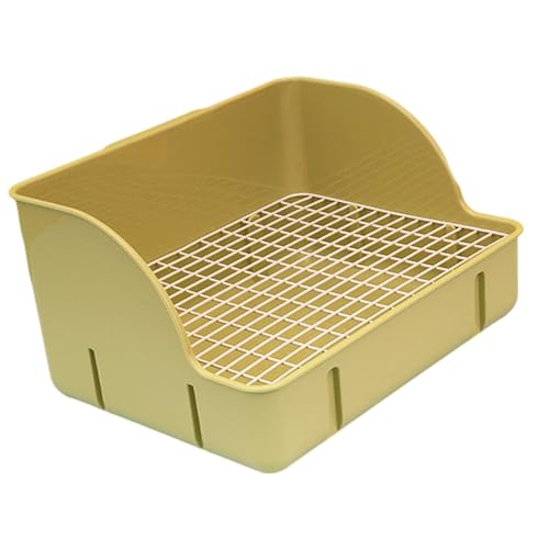 LOVIVER Kaninchentoilette, Eck-Toilettenbox, 29 x 22 x 15,5 cm, langlebiger Töpfchentrainer, Haustiertoilette für Hamster, Ratten, Frettchen, Käfigzubehör, grünes Stahlgeflecht von LOVIVER