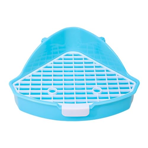 LOVIVER Kaninchentoilette, Töpfchentrainer, Bettpfanne, abnehmbares Netz, spritzwassergeschützt, Ecktoilette, Haustiertoilette für Frettchen, Meerschweinchen, Blau LOVIVER Kaninchentoilette, Töpfchentrainer, Bettpfanne, abnehmbares Netz, spritzwassergeschützt, Ecktoilette, Haustiertoilette für Frettchen, Meerschweinchen, Blau von LOVIVER