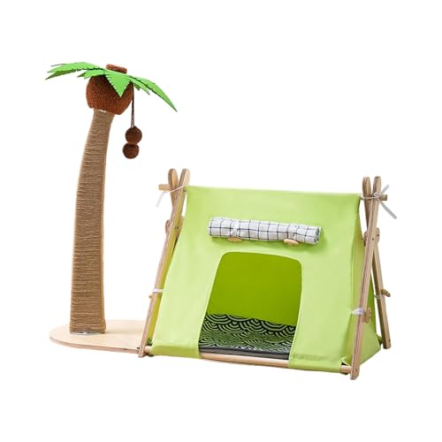 LOVIVER Katzenbaum, Katzenbett, Möbelschutz, süßes Katzenhaus, mit Ball, Kratzbaumturm für Kätzchen, Katzenruhe, Aktivitätszentrum LOVIVER Katzenbaum, Katzenbett, Möbelschutz, süßes Katzenhaus, mit Ball, Kratzbaumturm für Kätzchen, Katzenruhe, Aktivitätszentrum von LOVIVER