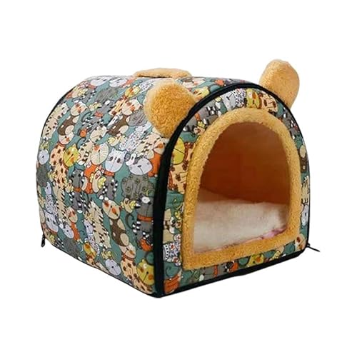 LOVIVER Katzenbett, Hundehütte, selbstwärmendes Hundezelt, halbgeschlossenes, waschbares Nest, Höhlenbett für Welpen, Katzen, Zwergspitz, Chihuahua, GrÜn LOVIVER Katzenbett, Hundehütte, selbstwärmendes Hundezelt, halbgeschlossenes, waschbares Nest, Höhlenbett für Welpen, Katzen, Zwergspitz, Chihuahua, GrÜn von LOVIVER