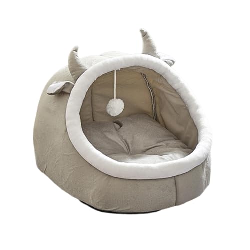LOVIVER Katzenbett für den Innenbereich, Höhle, Kätzchen, Unterschlupf, halbgeschlossen, Schlafplatz für den Innenbereich mit Spielball, Haustierbett für, A, L LOVIVER Katzenbett für den Innenbereich, Höhle, Kätzchen, Unterschlupf, halbgeschlossen, Schlafplatz für den Innenbereich mit Spielball, Haustierbett für, A, L von LOVIVER