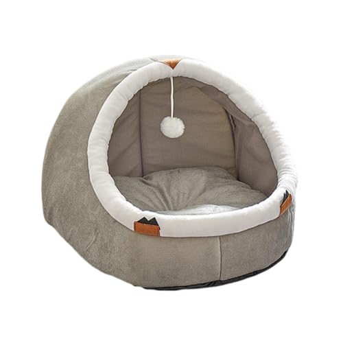 LOVIVER Katzenbett für den Innenbereich, Höhle, Kätzchen, Unterschlupf, halbgeschlossen, Schlafplatz für den Innenbereich mit Spielball, Haustierbett für, B, L LOVIVER Katzenbett für den Innenbereich, Höhle, Kätzchen, Unterschlupf, halbgeschlossen, Schlafplatz für den Innenbereich mit Spielball, Haustierbett für, B, L von LOVIVER