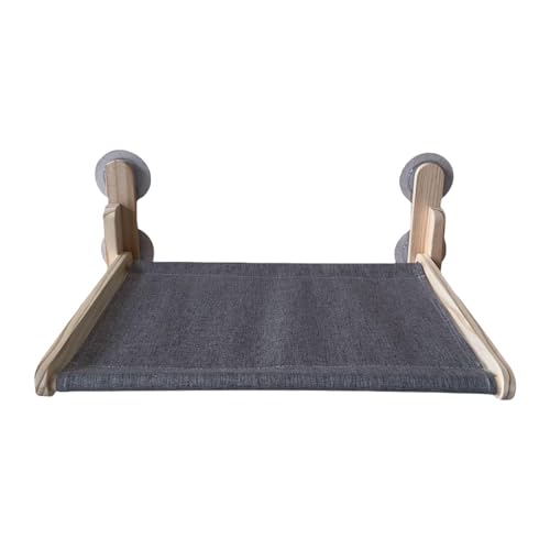 LOVIVER Katzenfenstersitzstange, Katzenfensterhängematte, Katzenmöbel, platzsparender Hängemattensitz, Katzenfensterbett, für Hauskatzen zum Sonnenbaden, Holzfarbe LOVIVER Katzenfenstersitzstange, Katzenfensterhängematte, Katzenmöbel, platzsparender Hängemattensitz, Katzenfensterbett, für Hauskatzen zum Sonnenbaden, Holzfarbe von LOVIVER