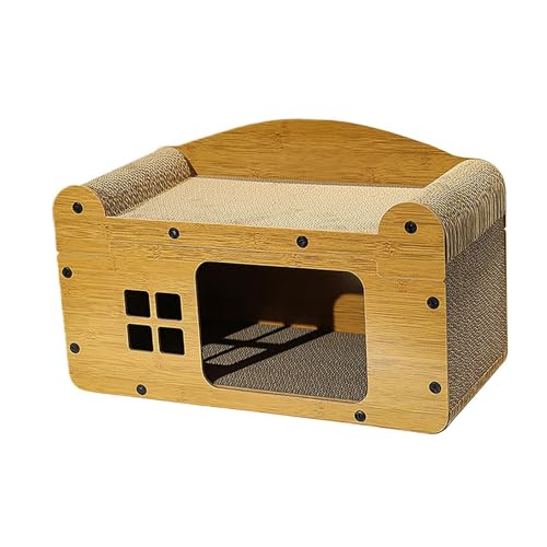 LOVIVER Katzenhaus aus Karton, Katzenhaus, Höhle, Schloss, interaktives Katzenhaus, Loungebett für kleine, mittelgroße und große Katzen, Haustiergeschenk, l LOVIVER Katzenhaus aus Karton, Katzenhaus, Höhle, Schloss, interaktives Katzenhaus, Loungebett für kleine, mittelgroße und große Katzen, Haustiergeschenk, l von LOVIVER