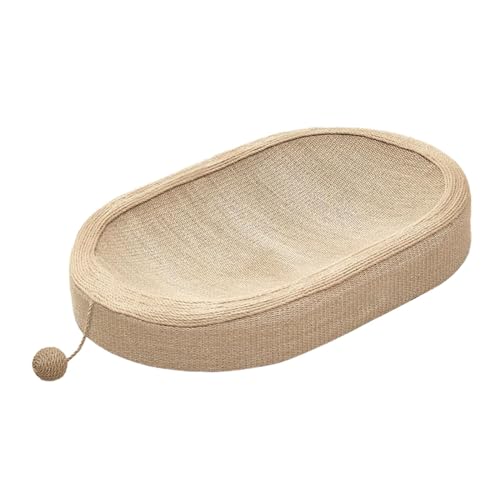 LOVIVER Katzenkratzer, Katzenkratzpad, Möbelschutz, Ruhe, langlebig, Schleifklaue, tragbare Couch mit Spielzeug, Katzenkratzbrett, oval mit Sisalball LOVIVER Katzenkratzer, Katzenkratzpad, Möbelschutz, Ruhe, langlebig, Schleifklaue, tragbare Couch mit Spielzeug, Katzenkratzbrett, oval mit Sisalball von LOVIVER