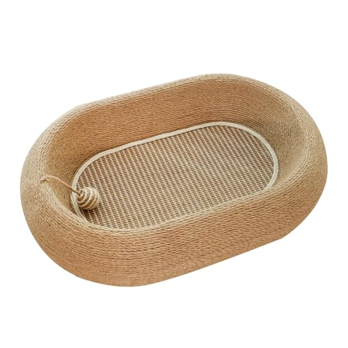 LOVIVER Katzenkratzer -Sofa Möbelschutz Pet Kissen ovaler Verschleiß resistenter Katzenkratzen Matten Lounge für Innenkatzen ruhen, Nur Twine Seilmatte von LOVIVER