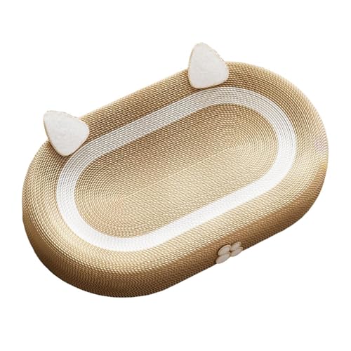 LOVIVER Katzenkratzpad, Katzenbett aus Pappe, Verhalten, Sisal, Katzenkratzpad, Schüssel, ovales Katzenkratzbett für Möbel, Innenteppich LOVIVER Katzenkratzpad, Katzenbett aus Pappe, Verhalten, Sisal, Katzenkratzpad, Schüssel, ovales Katzenkratzbett für Möbel, Innenteppich von LOVIVER