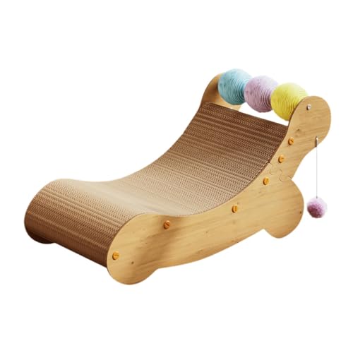 LOVIVER Katzenkratzstuhl aus Wellpappe, Loungebett, interaktives Spielvergnügen mit Sisalbällen, Kratzbrett für Kätzchen, Katzen LOVIVER Katzenkratzstuhl aus Wellpappe, Loungebett, interaktives Spielvergnügen mit Sisalbällen, Kratzbrett für Kätzchen, Katzen von LOVIVER