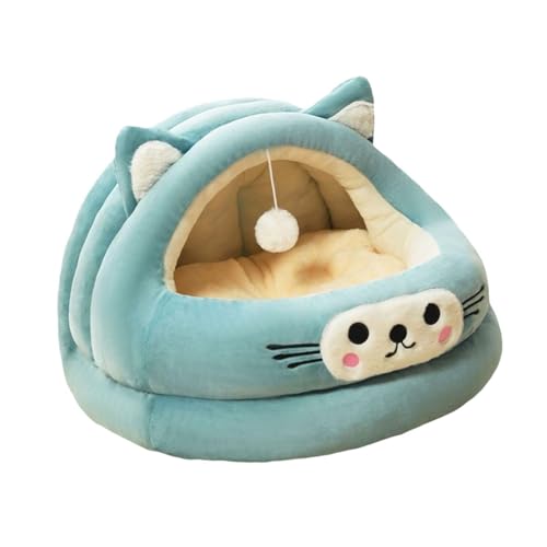 LOVIVER Katzennest mit Cartoon-Motiv, süßes Katzenbett, universell einsetzbar, mit Spielball, weiches, warmes Katzenhaus, Haustierhaus für Kätzchen, Green M LOVIVER Katzennest mit Cartoon-Motiv, süßes Katzenbett, universell einsetzbar, mit Spielball, weiches, warmes Katzenhaus, Haustierhaus für Kätzchen, Green M von LOVIVER