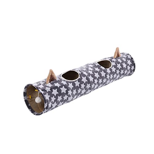 LOVIVER Katzenspielzeug Zusammenklappbares Tunnel Hunderohr Interaktives Spielzeug für Kaninchen Welpen, Stern von LOVIVER
