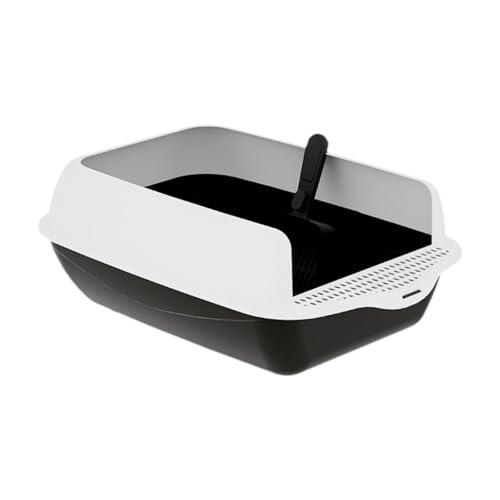 LOVIVER Katzenstreubox Haustier Müll Tablett Kätzchen Toilette tragbares hochseitiges Müllpfanne Kätzchen Offenes Töpfchen für Wohnzimmer für Wohnzimmer Reise, Schwarz LOVIVER Katzenstreubox Haustier Müll Tablett Kätzchen Toilette tragbares hochseitiges Müllpfanne Kätzchen Offenes Töpfchen für Wohnzimmer für Wohnzimmer Reise, Schwarz von LOVIVER