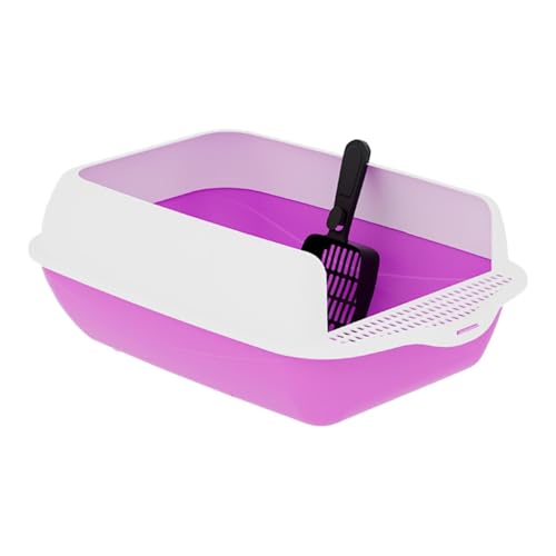 LOVIVER Katzenstreubox Haustier Müll Tablett Kätzchen Toilette tragbares hochseitiges Müllpfanne Kätzchen Offenes Töpfchen für Wohnzimmer für Wohnzimmer Reise, Violett LOVIVER Katzenstreubox Haustier Müll Tablett Kätzchen Toilette tragbares hochseitiges Müllpfanne Kätzchen Offenes Töpfchen für Wohnzimmer für Wohnzimmer Reise, Violett von LOVIVER