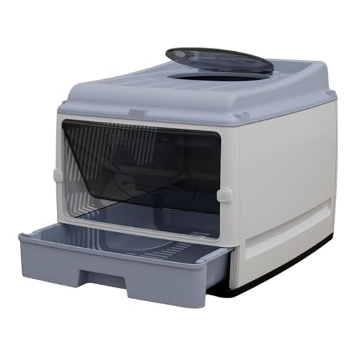 LOVIVER Katzenstreubox Müllpfanne Haustier Vorräte für kleine und große Katzen Anti -Spritz -Sandbox mit Spatenkätzchen -Töpfchen -Toilette, Grau LOVIVER Katzenstreubox Müllpfanne Haustier Vorräte für kleine und große Katzen Anti -Spritz -Sandbox mit Spatenkätzchen -Töpfchen -Toilette, Grau von LOVIVER