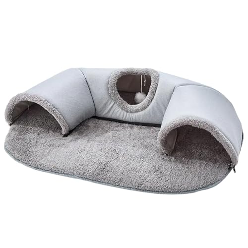 LOVIVER Katzenteppich -Tunnel Katzen -Tunnelmatte abnehmbare Matte, komfortable Spielenmitte Katzen -Tunnel Teppich für Innenkatzen kleine Tiere Kätzchen, 75cmx55cm von LOVIVER