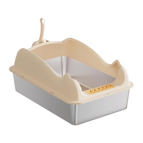 LOVIVER Katzentoilette, Haustier-Sandkasten, Behälter mit hohen Seiten, Katzensandbecken, Kätzchen-Töpfchen, Toilette, Haustiertoilette für Katzen im, Khaki LOVIVER Katzentoilette, Haustier-Sandkasten, Behälter mit hohen Seiten, Katzensandbecken, Kätzchen-Töpfchen, Toilette, Haustiertoilette für Katzen im, Khaki von LOVIVER