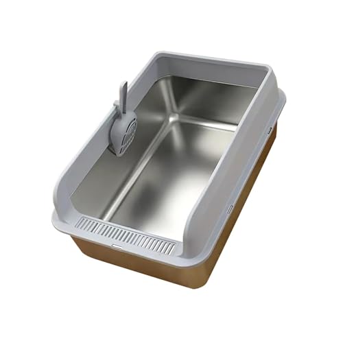 LOVIVER Katzentoilette, Katzentoilette, stabil, leicht zu reinigen, tragbar, Haustierbedarf, Katzenbettpfanne, Katzentoilette, Oben offen, für Kätzchen, Hellgrau LOVIVER Katzentoilette, Katzentoilette, stabil, leicht zu reinigen, tragbar, Haustierbedarf, Katzenbettpfanne, Katzentoilette, Oben offen, für Kätzchen, Hellgrau von LOVIVER