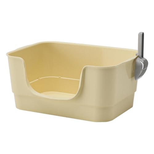 LOVIVER Katzentoilette, Oben offen, Haustiertoilette, Katzenbettpfanne, Katzensandbecken, leicht zu reinigen, tragbar, langlebig, Katzentoilette, hohe Seiten, Aprikose LOVIVER Katzentoilette, Oben offen, Haustiertoilette, Katzenbettpfanne, Katzensandbecken, leicht zu reinigen, tragbar, langlebig, Katzentoilette, hohe Seiten, Aprikose von LOVIVER