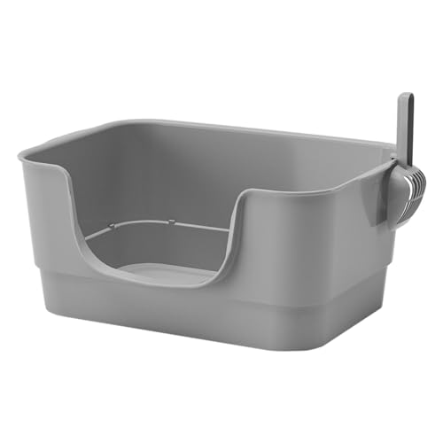 LOVIVER Katzentoilette, Oben offen, Haustiertoilette, Katzenbettpfanne, Katzensandbecken, leicht zu reinigen, tragbar, langlebig, Katzentoilette, hohe Seiten, grau LOVIVER Katzentoilette, Oben offen, Haustiertoilette, Katzenbettpfanne, Katzensandbecken, leicht zu reinigen, tragbar, langlebig, Katzentoilette, hohe Seiten, grau von LOVIVER