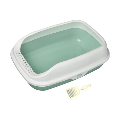 LOVIVER Katzentoilette, hohe Seite, offene Haustiertoilette, Katzensandkasten, Katzentoilette, hohe Seite, mit hohlem Löffel, grün mittel LOVIVER Katzentoilette, hohe Seite, offene Haustiertoilette, Katzensandkasten, Katzentoilette, hohe Seite, mit hohlem Löffel, grün mittel von LOVIVER
