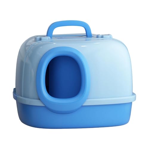LOVIVER Katzentoilette mit Deckel, Katzentoilette, tragbar, abnehmbar, leicht zu reinigen, Haustierbedarf, komplett geschlossene Katzentoilette, BLAU LOVIVER Katzentoilette mit Deckel, Katzentoilette, tragbar, abnehmbar, leicht zu reinigen, Haustierbedarf, komplett geschlossene Katzentoilette, BLAU von LOVIVER
