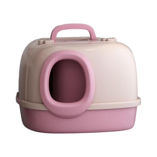 LOVIVER Katzentoilette mit Deckel, Katzentoilette, tragbar, abnehmbar, leicht zu reinigen, Haustierbedarf, komplett geschlossene Katzentoilette, Hell-Pink LOVIVER Katzentoilette mit Deckel, Katzentoilette, tragbar, abnehmbar, leicht zu reinigen, Haustierbedarf, komplett geschlossene Katzentoilette, Hell-Pink von LOVIVER