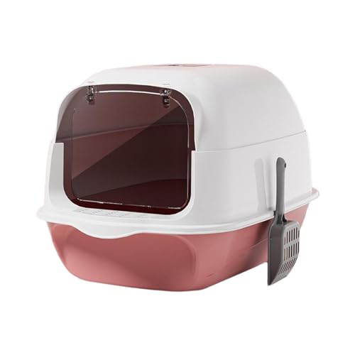 LOVIVER Katzentoilette mit Kapuze, geschlossene Katzentoilette, abnehmbar, spritzwassergeschützt, langlebige Katzentoilette für Katzen im Innenbereich, ROSA LOVIVER Katzentoilette mit Kapuze, geschlossene Katzentoilette, abnehmbar, spritzwassergeschützt, langlebige Katzentoilette für Katzen im Innenbereich, ROSA von LOVIVER