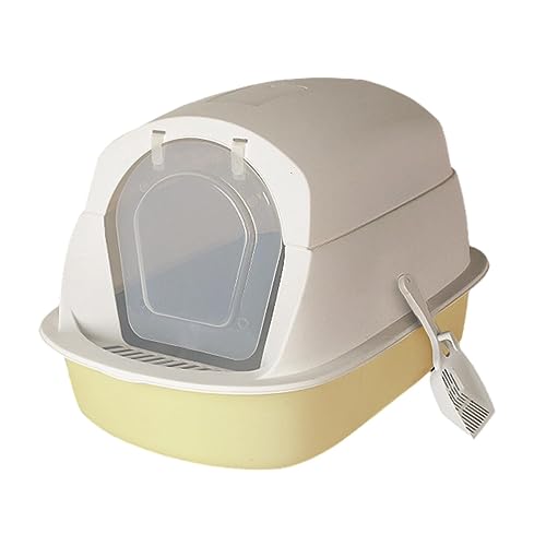 LOVIVER Katzentoilette mit Kapuze und Deckel, Haustiertoilette, geschlossene und abgedeckte Katzentoilette, Heimtierbedarf, langlebig, leicht zu reinigen, GELB LOVIVER Katzentoilette mit Kapuze und Deckel, Haustiertoilette, geschlossene und abgedeckte Katzentoilette, Heimtierbedarf, langlebig, leicht zu reinigen, GELB von LOVIVER