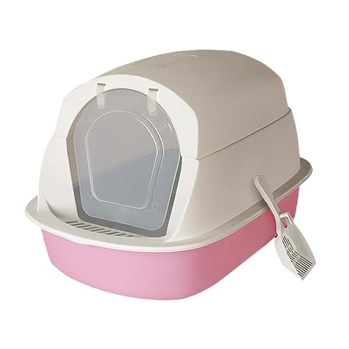 LOVIVER Katzentoilette mit Kapuze und Deckel, Haustiertoilette, geschlossene und abgedeckte Katzentoilette, Heimtierbedarf, langlebig, leicht zu reinigen, ROSA LOVIVER Katzentoilette mit Kapuze und Deckel, Haustiertoilette, geschlossene und abgedeckte Katzentoilette, Heimtierbedarf, langlebig, leicht zu reinigen, ROSA von LOVIVER