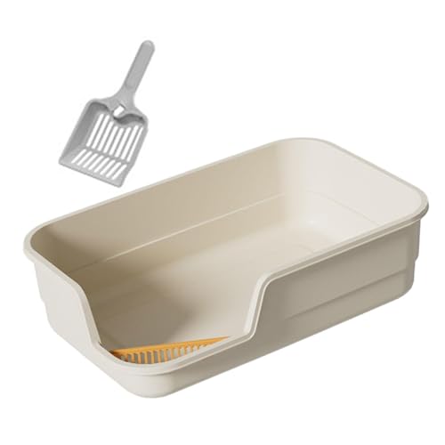 LOVIVER Katzentoilette mit offener Oberseite, Katzentoilette, Sandkasten, leicht zu reinigende Bettpfanne, halbgeschlossene Katzentoilette mit Sieb, für, Weiß LOVIVER Katzentoilette mit offener Oberseite, Katzentoilette, Sandkasten, leicht zu reinigende Bettpfanne, halbgeschlossene Katzentoilette mit Sieb, für, Weiß von LOVIVER