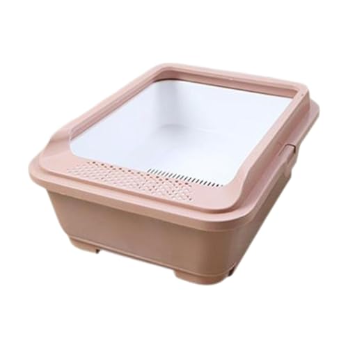 LOVIVER Katzentoilette mit offener Oberseite, Siebmulde, Katzentoilette, Bettpfanne mit Staubschublade, Bettpfanne mit Schublade, für Hauskatzen, Khaki LOVIVER Katzentoilette mit offener Oberseite, Siebmulde, Katzentoilette, Bettpfanne mit Staubschublade, Bettpfanne mit Schublade, für Hauskatzen, Khaki von LOVIVER