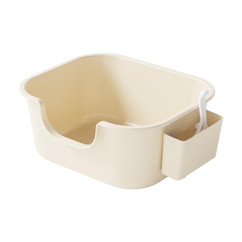 LOVIVER Katzentoiletten mit offener Oberseite, Katzentoilette mit hohen Seitenwänden, halbgeschlossene Katzensandbox, erhöhte Katzentoilette für Kaninchen, Weiß LOVIVER Katzentoiletten mit offener Oberseite, Katzentoilette mit hohen Seitenwänden, halbgeschlossene Katzensandbox, erhöhte Katzentoilette für Kaninchen, Weiß von LOVIVER