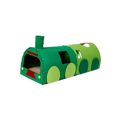 LOVIVER Katzentunnel, Spielröhre, Zugförmiges Katzenbett, 2-Wege-Tunnel, Versteckhöhle für Kleintiere, Kätzchen, Versteckspiel, Training LOVIVER Katzentunnel, Spielröhre, Zugförmiges Katzenbett, 2-Wege-Tunnel, Versteckhöhle für Kleintiere, Kätzchen, Versteckspiel, Training von LOVIVER