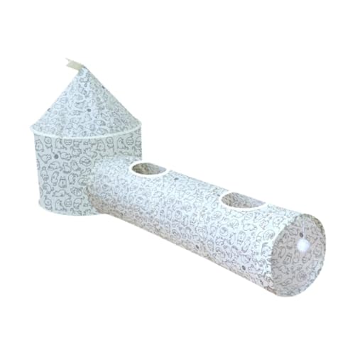LOVIVER Katzentunnel, tragbares Katzenspielhaus, Versteck und Spielball, Katzenspielzelt für Kätzchen, Häschen, zum Trainieren, Trainieren, Verstecken LOVIVER Katzentunnel, tragbares Katzenspielhaus, Versteck und Spielball, Katzenspielzelt für Kätzchen, Häschen, zum Trainieren, Trainieren, Verstecken von LOVIVER