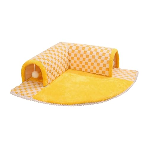LOVIVER Katzentunnel-Bett-Versteck, waschbar, für Katzentraining, Komfortables Spielcenter, Spielhütte für Kaninchen, Hamster, Kätzchen, im Freien, gelb L LOVIVER Katzentunnel-Bett-Versteck, waschbar, für Katzentraining, Komfortables Spielcenter, Spielhütte für Kaninchen, Hamster, Kätzchen, im Freien, gelb L von LOVIVER