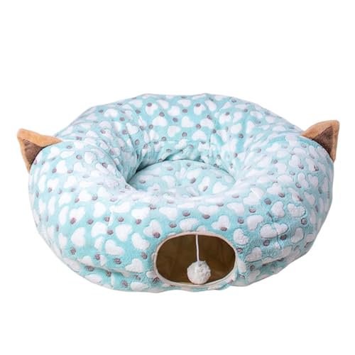 LOVIVER Katzentunnelbett mit zentraler Matte, Spieltunnel, belüftetes, waschbares Katzenröhrenzeltspielzeug, runder Donut-Tunnel zum Verstecken und Ausruhen LOVIVER Katzentunnelbett mit zentraler Matte, Spieltunnel, belüftetes, waschbares Katzenröhrenzeltspielzeug, runder Donut-Tunnel zum Verstecken und Ausruhen von LOVIVER