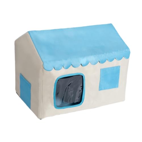 LOVIVER Katzenunterschlupf, Hundehütte mit Aufbewahrungstasche, Hundeunterlage, tragbares, wasserdichtes Haustierheim für Kätzchen, streunende Katzen, Wilde, Blau LOVIVER Katzenunterschlupf, Hundehütte mit Aufbewahrungstasche, Hundeunterlage, tragbares, wasserdichtes Haustierheim für Kätzchen, streunende Katzen, Wilde, Blau von LOVIVER