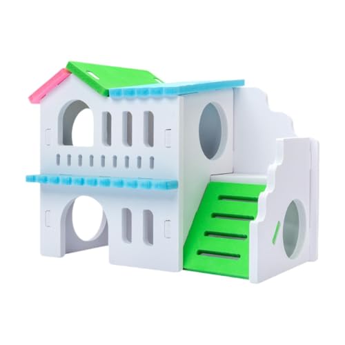 LOVIVER Kleintier Versteck mit lustigen Kletterleiter Training Spielzeug Habitatdekor Zwei Schichten Hütte Versteck für Maus -Zwerghamster, Farbig LOVIVER Kleintier Versteck mit lustigen Kletterleiter Training Spielzeug Habitatdekor Zwei Schichten Hütte Versteck für Maus -Zwerghamster, Farbig von LOVIVER