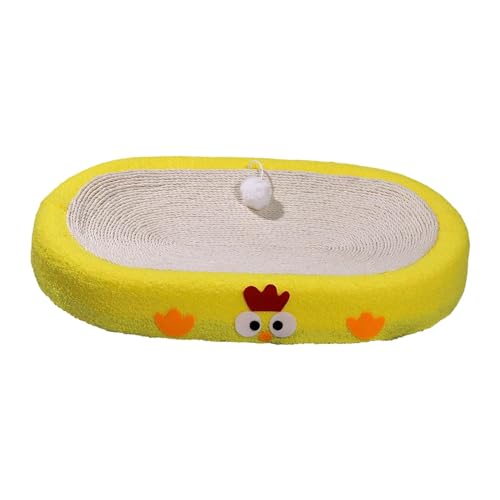 LOVIVER Kratzschutz für Katzen, Möbelschutz, Heimtierbedarf, langlebig, hohe Dichte für Katzen im Innenbereich, Katzen-Lounge-Sofa mit Plüschball-Spielzeug, Gelbes Oval LOVIVER Kratzschutz für Katzen, Möbelschutz, Heimtierbedarf, langlebig, hohe Dichte für Katzen im Innenbereich, Katzen-Lounge-Sofa mit Plüschball-Spielzeug, Gelbes Oval von LOVIVER