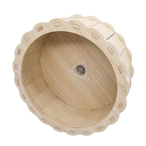 LOVIVER Laufrad aus Holz für Hamster, für Käfig, Heimtierbedarf, Spielzeug, Übungsrad, Fitness, leise, für Igel, andere Kleintiere, Ratten, 15cmx6.5cm von LOVIVER